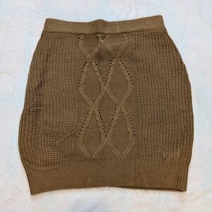 Aster Brown Knit Skirt Size Medium